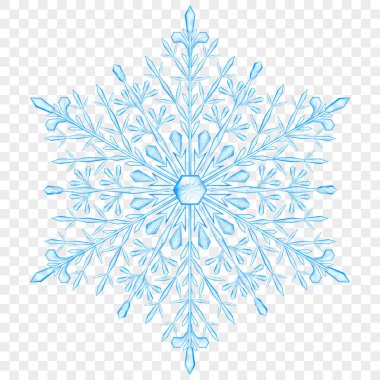 Büyük yarı saydam Noel kar tanesi