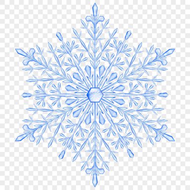 Büyük yarı saydam Noel kar tanesi