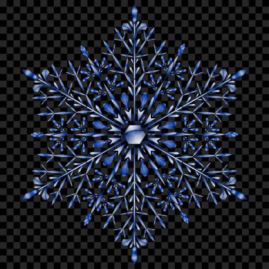 Büyük yarı saydam Noel kar tanesi