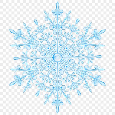 Büyük yarı saydam Noel kar tanesi