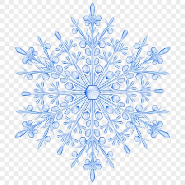 Büyük yarı saydam Noel kar tanesi