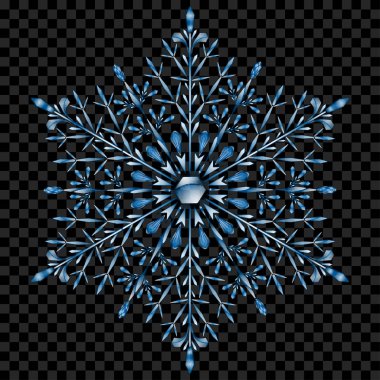 Büyük yarı saydam Noel kar tanesi