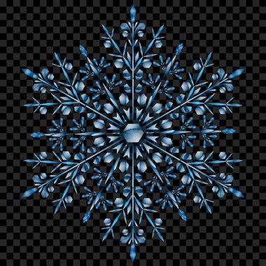 Büyük yarı saydam Noel kar tanesi