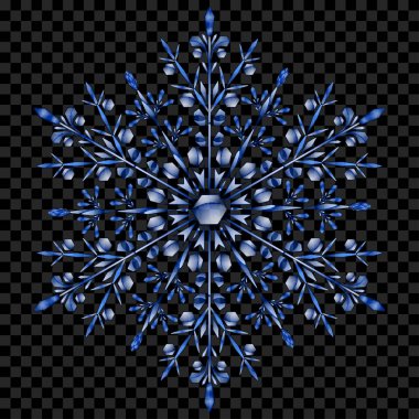 Büyük yarı saydam Noel kar tanesi