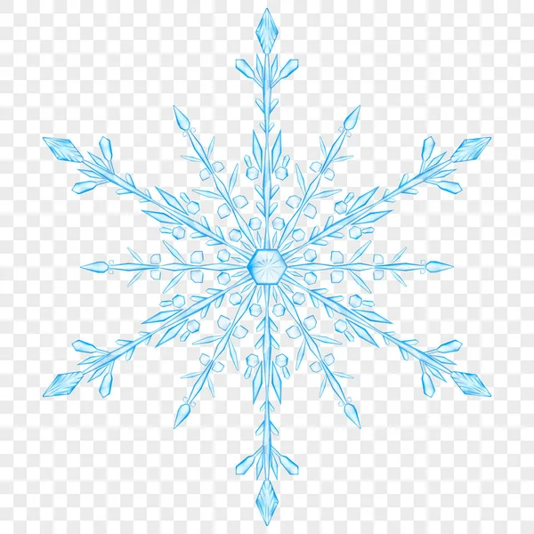 Büyük yarı saydam Noel kar tanesi