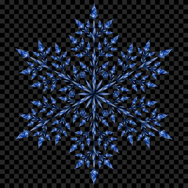Grand flocon de neige translucide de Noël — Image vectorielle