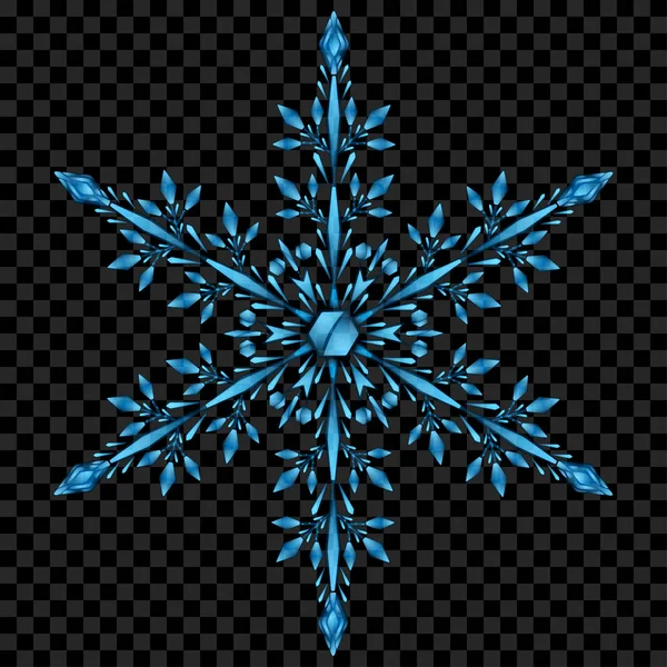 Büyük yarı saydam Noel kar tanesi