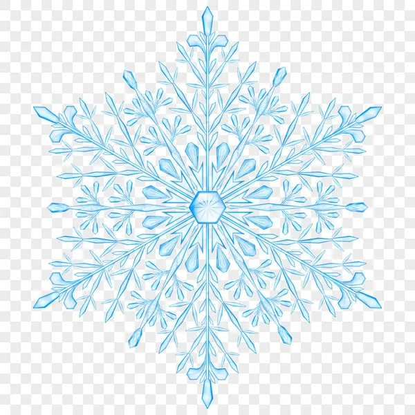 Big translucent Christmas snowflake — Stock Vector