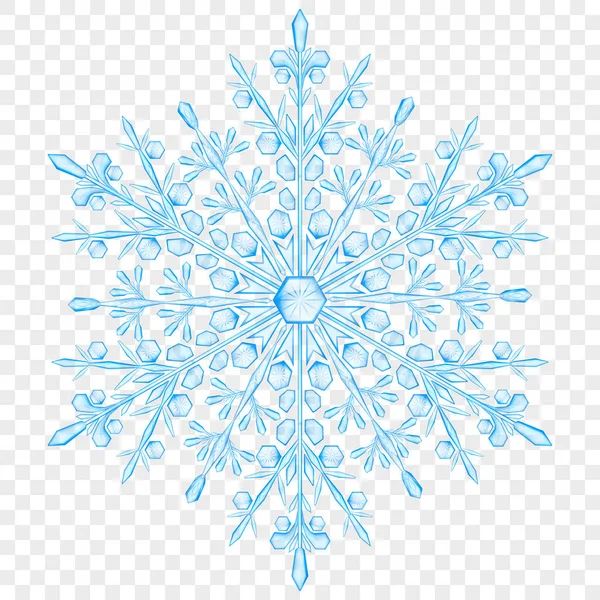 Big translucent Christmas snowflake — Stock Vector