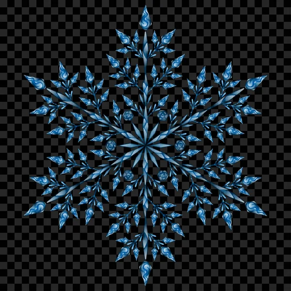 Grand flocon de neige translucide de Noël — Image vectorielle