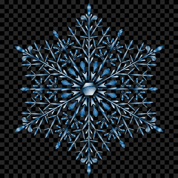 Büyük yarı saydam Noel kar tanesi