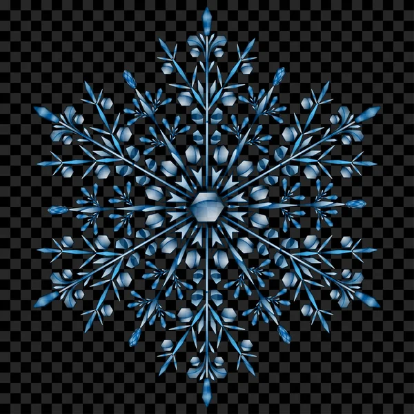 Büyük yarı saydam Noel kar tanesi