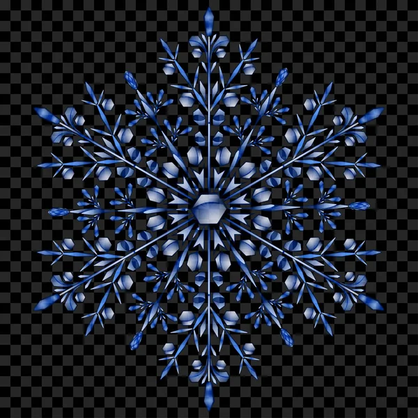 Büyük yarı saydam Noel kar tanesi