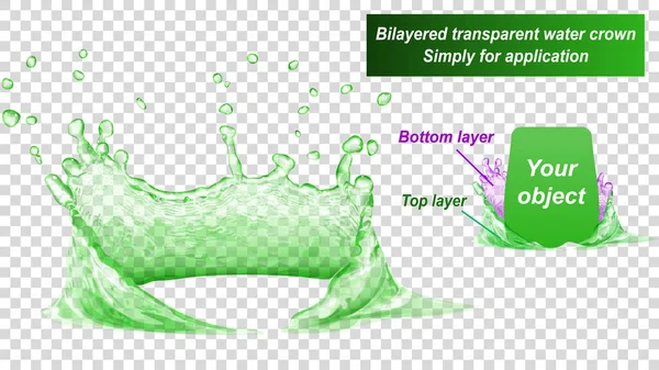 Su iki katmanlı taç. Su sıçrama