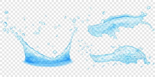 Corona y salpicaduras de agua — Archivo Imágenes Vectoriales