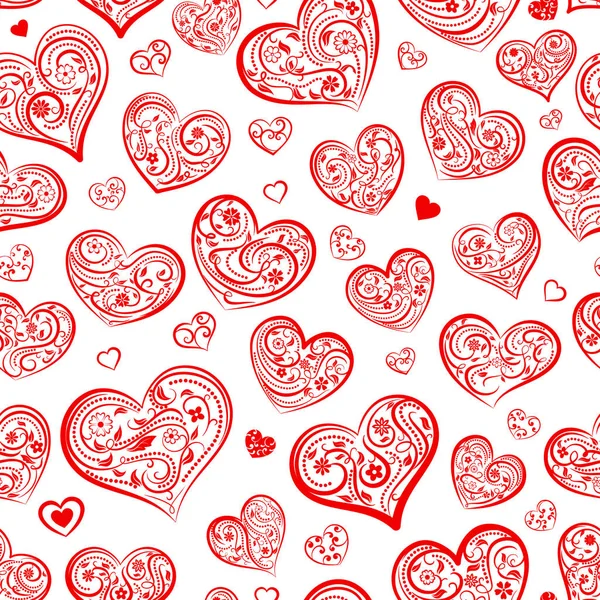 Naadloos patroon van harten — Stockvector