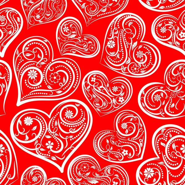 Nahtloses Muster der Herzen — Stockvektor
