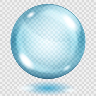 Transparent light blue sphere clipart