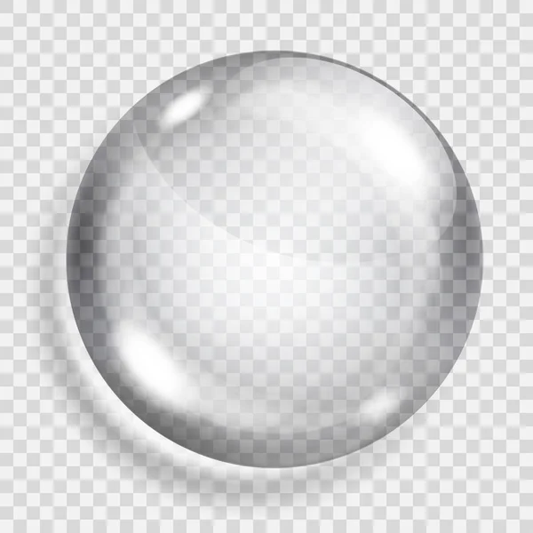Transparente graue Kugel — Stockvektor