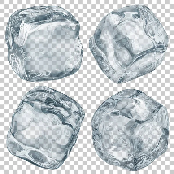 Transparent ice cubes — Stock Vector