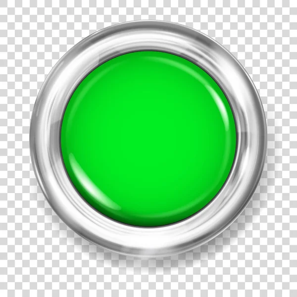 Bouton plastique vert — Image vectorielle