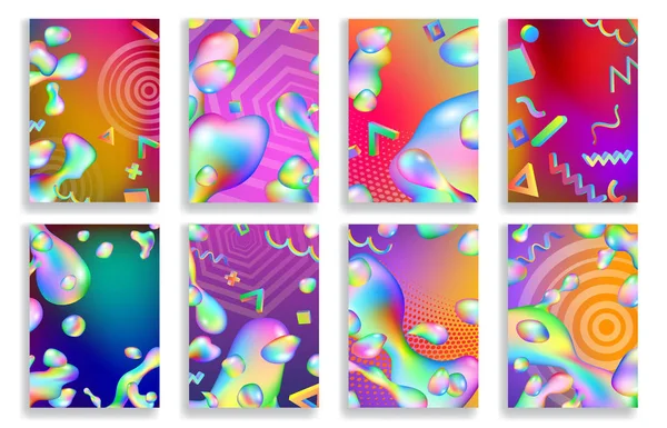 Fonds abstraits avec des fluides colorés — Image vectorielle
