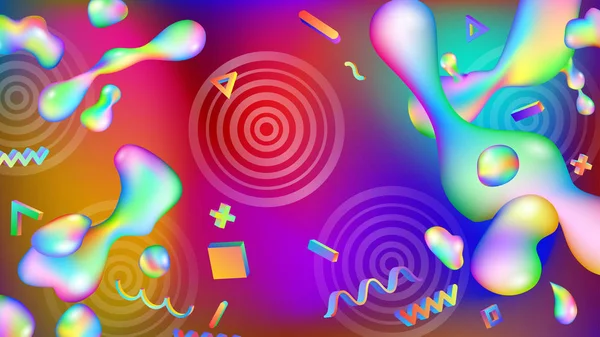 Fond abstrait avec des gouttes colorées — Image vectorielle