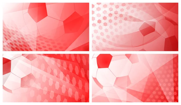 红色颜色的足球背景 — 图库矢量图片