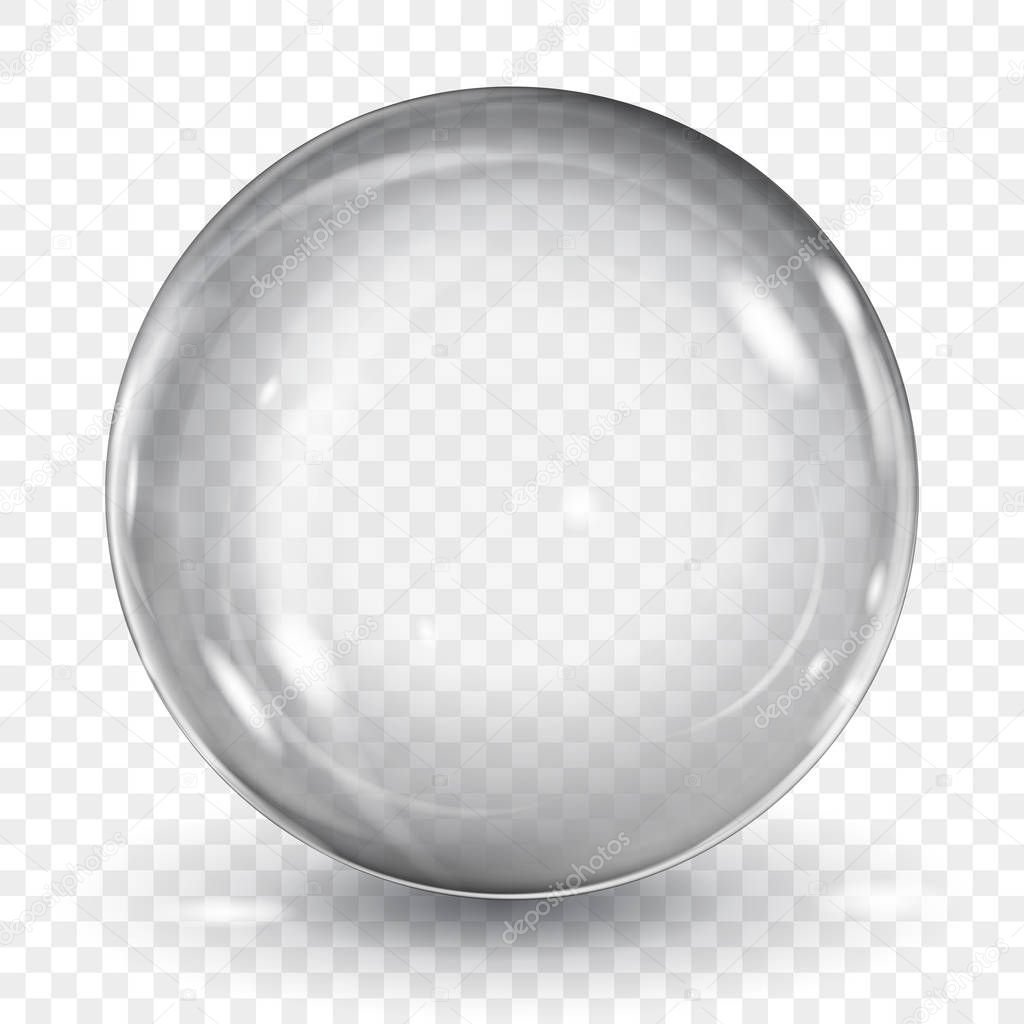 Transparent gray sphere