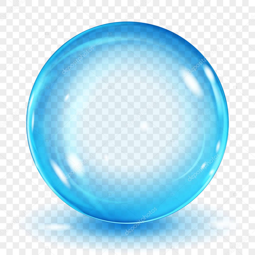 Transparent light blue sphere