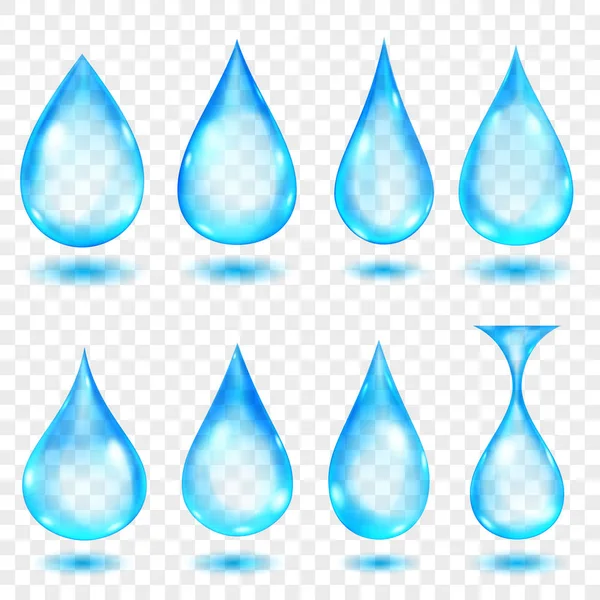Genomskinliga vattendroppar — Stock vektor