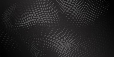 Abstract wavy halftone dots background