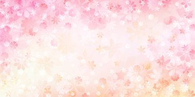 Çeşitli pembe ve şeftali rengi çiçeklerin bahar arkaplanı