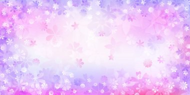 Mor renkli çeşitli çiçeklerin bahar arkaplanı