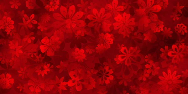 Fondo Primavera Varias Flores Colores Rojos — Archivo Imágenes Vectoriales