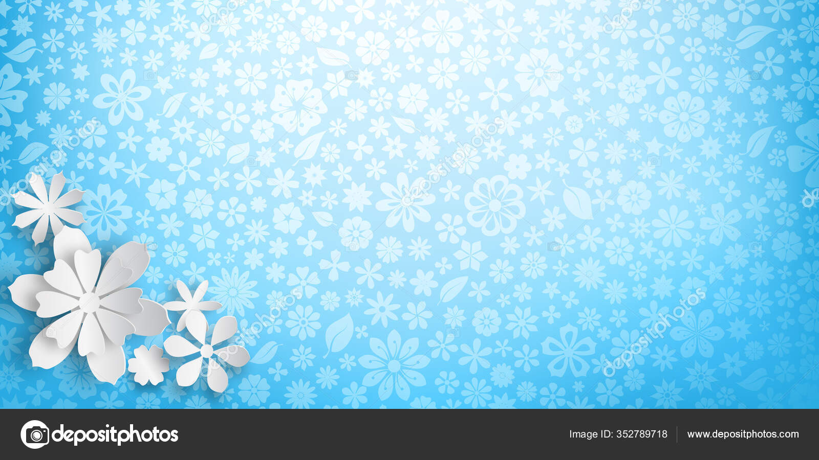 Light Blue Floral Background