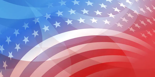 Abstrakter Hintergrund Zum Unabhängigkeitstag Der Usa Mit Elementen Der Amerikanischen — Stockvektor