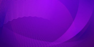 Yarım ton noktalardan ve mor renkli kıvrımlı çizgilerden oluşan soyut arkaplan