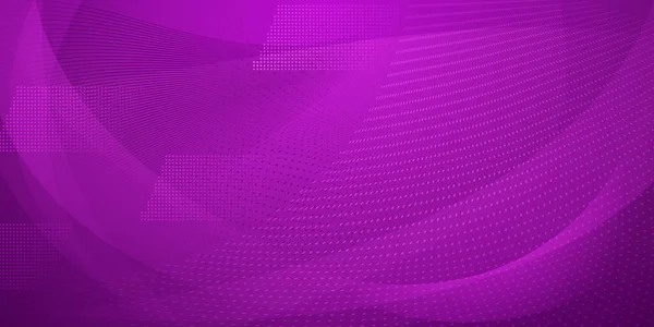 Abstrakter Hintergrund Aus Halbtonpunkten Und Geschwungenen Linien Violetten Farben — Stockvektor