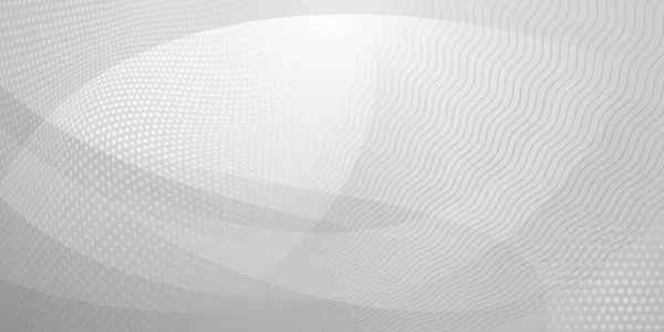 Абстрактный Фон Полутонов Изогнутых Линий Белого Серого Цветов — стоковый вектор