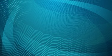 Yarım tonlu noktalardan ve açık mavi renkli kıvrımlı çizgilerden oluşan soyut arkaplan