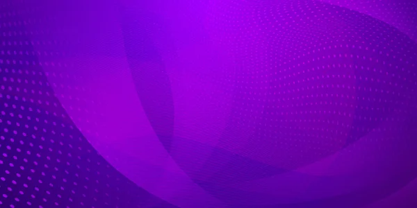 Abstrakter Hintergrund Aus Halbtonpunkten Und Geschwungenen Linien Violetten Farben — Stockvektor