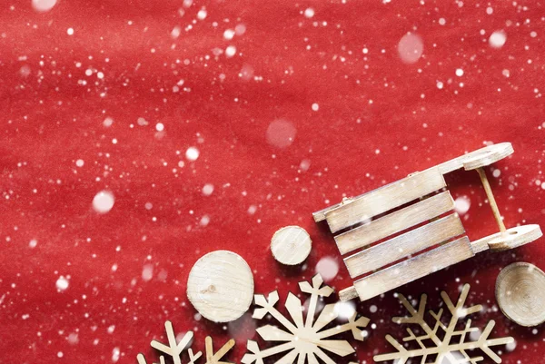 Різдвяні прикраси як на обгортковому папері, сніжинки, простір для копіювання — стокове фото