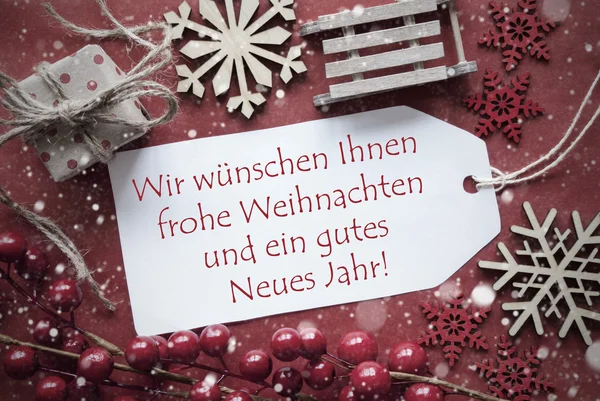 怀旧装饰，标签与魏纳赫滕·贾尔意味着圣诞节新年 — 图库照片
