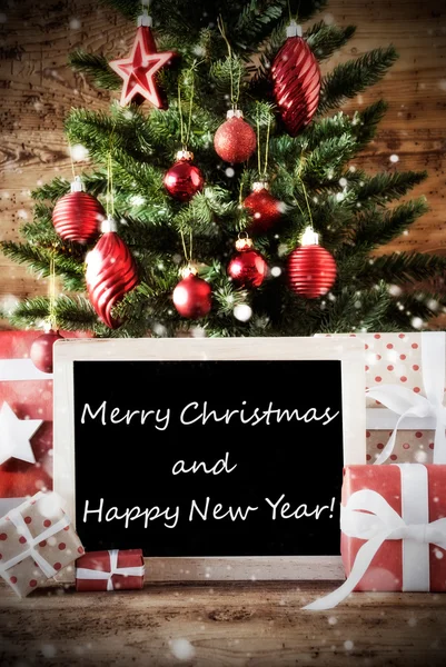 Träd med god jul och gott nytt år — Stockfoto