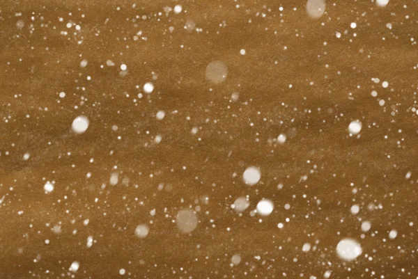 Papel de Natal dourado Fundo, Espaço de cópia, Flocos de neve — Fotografia de Stock