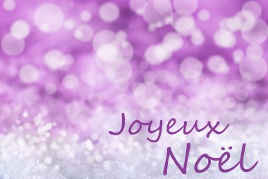 Pembe Bokeh Arka Plan, Kar, Joyeux Noel Neşeli Noel anlamına gelir