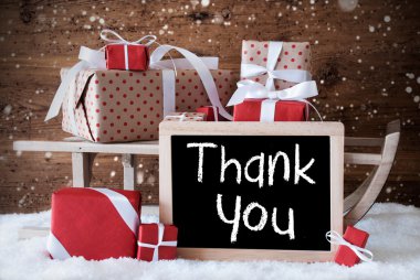 Hediyeler, Kar, Kar Taneleri, Metin Teşekkür ile Kızak