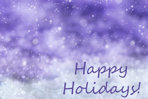 Фиолетовый рождественский фон, снег, снежинки, веселые праздники — стоковое фото