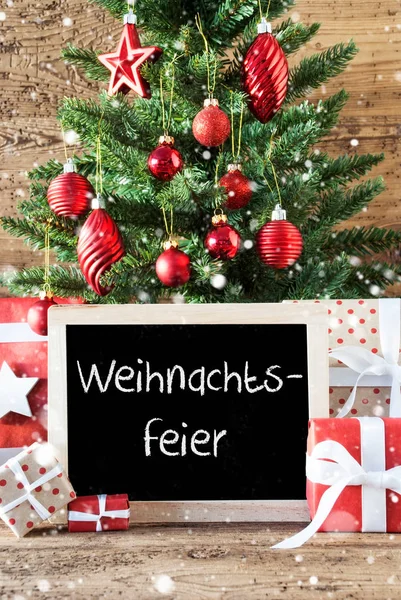 Colorful Tree, Snowflakes, Weihnachtsfeier Means Christmas Party — Stock Photo, Image